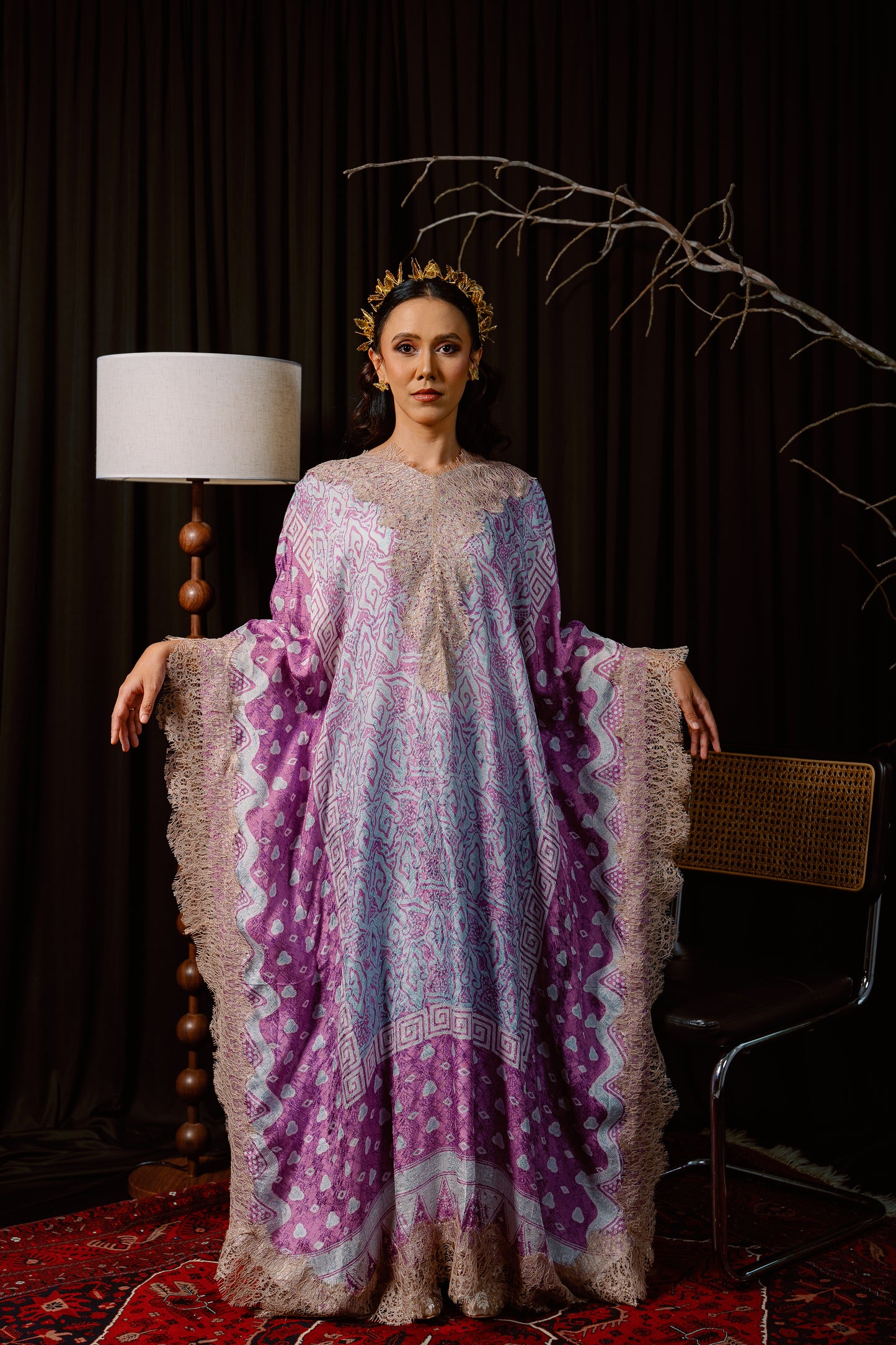 Ratnasari Kaftan in Violet