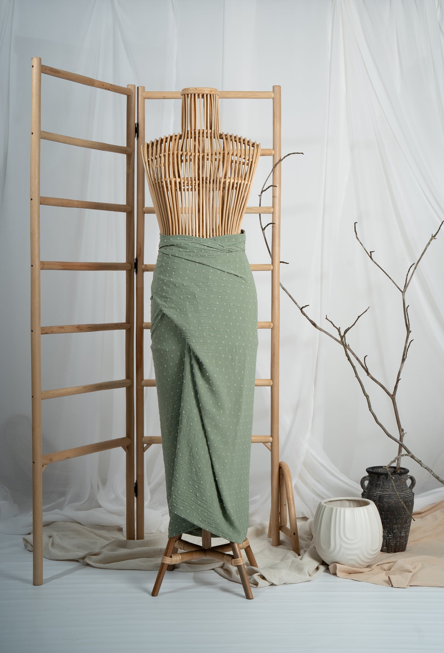 Seri Non-Slit Instant Textured Pareo in Green