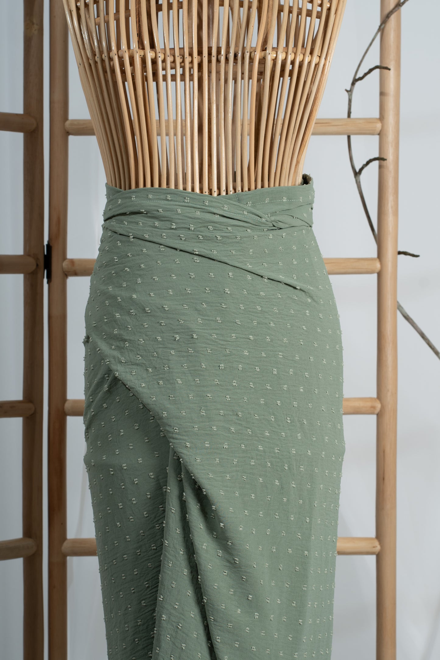 Seri Non-Slit Instant Textured Pareo in Green
