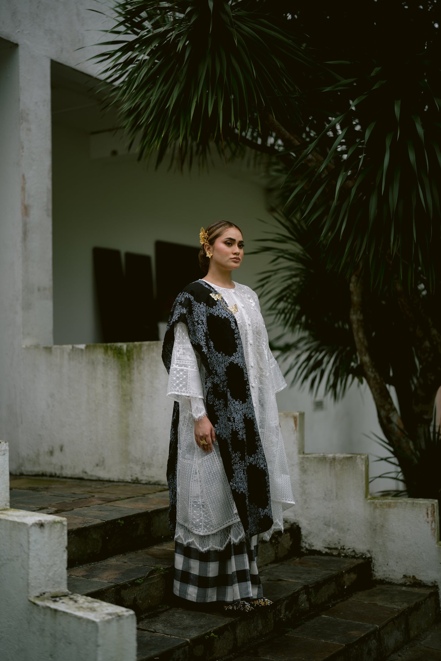 Citra Hand-Blocked Batik Selendang in Nude