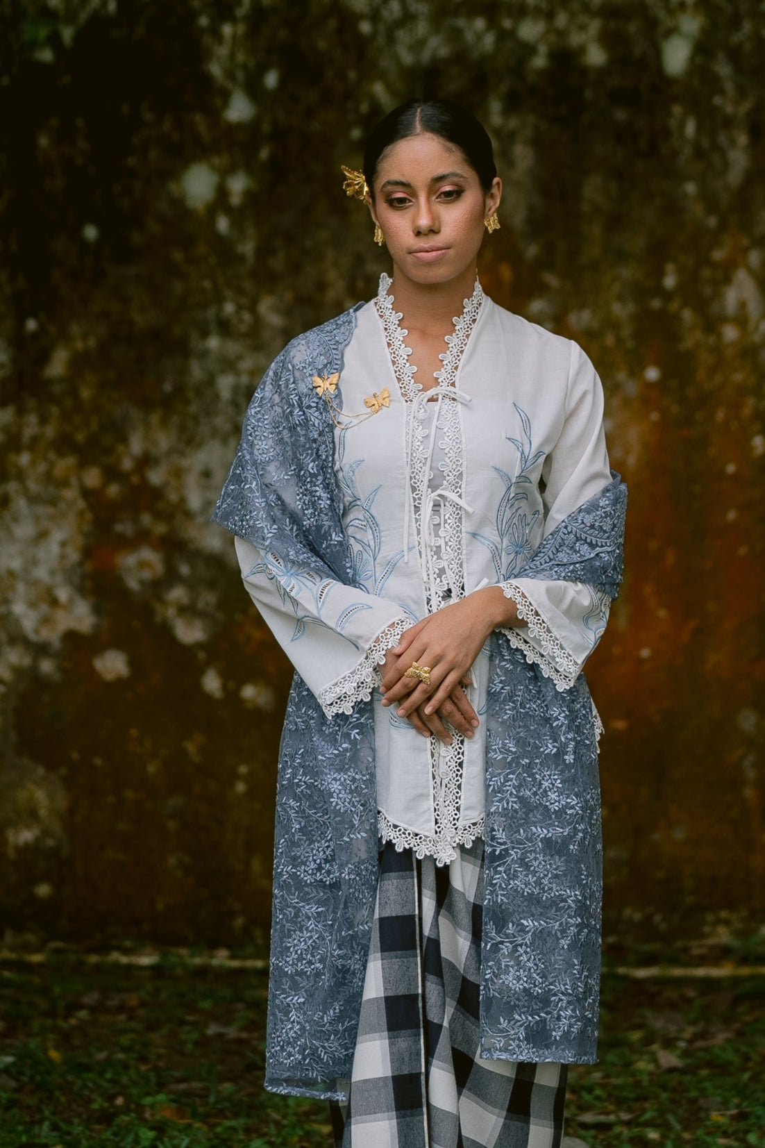 Kupu-Kupu Double Chain Brooch