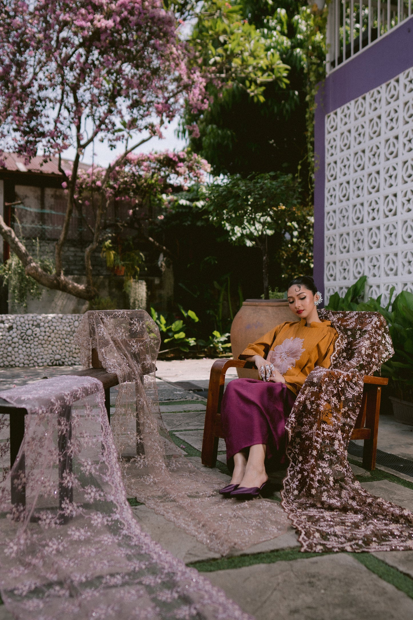 Kuntum Janggan Boxy Top in Copper
