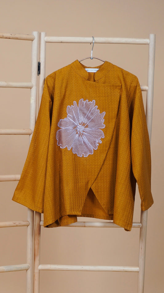 Kuntum Janggan Boxy Top in Copper