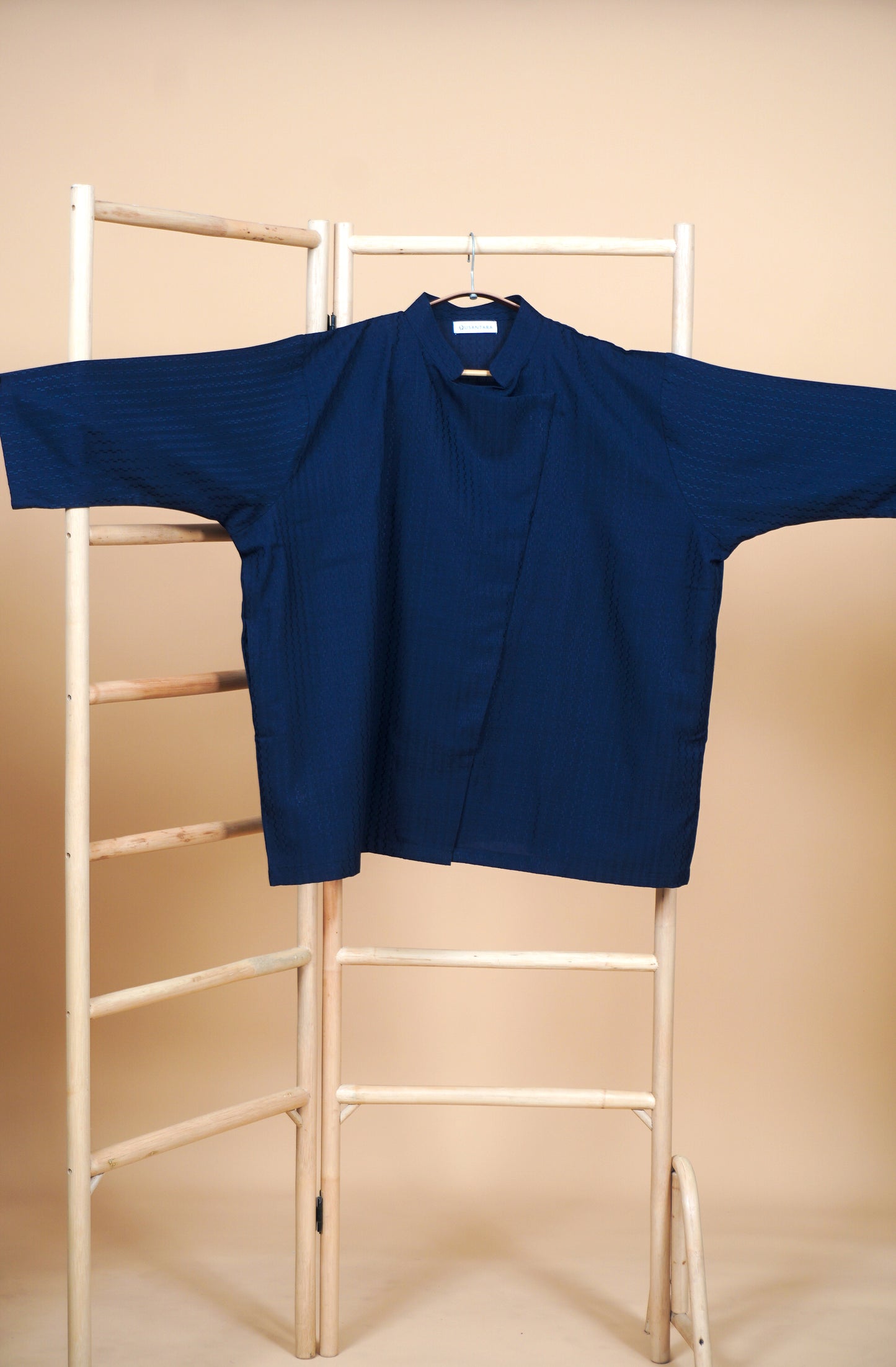 Abadi Janggan Unisex Boxy Top in Dark Blue