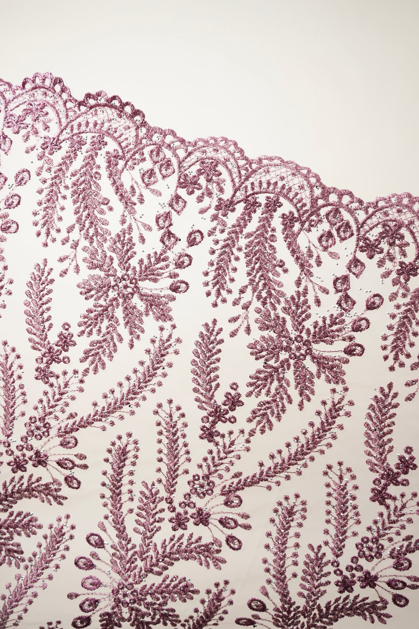 Rimba Tunas Bejewelled Selendang in Rich Plum