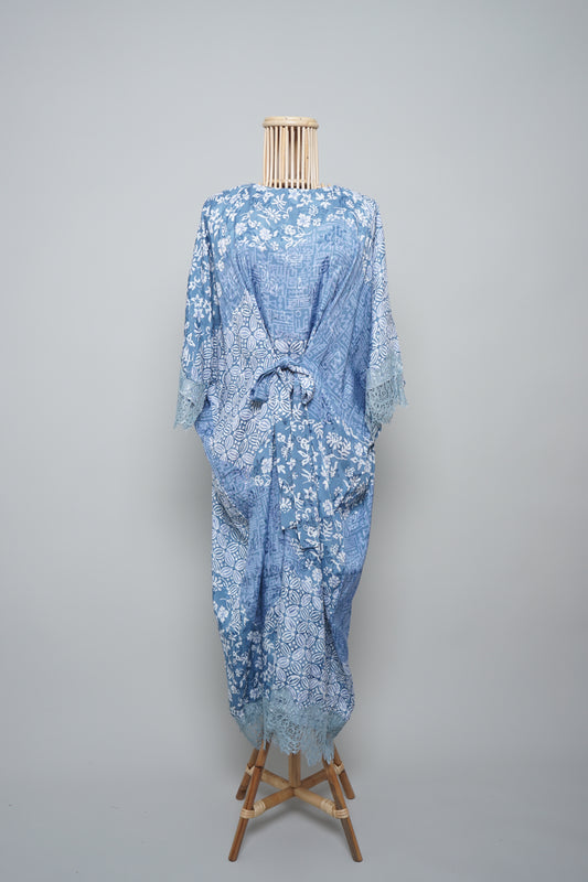 Kesuma Melur Kaftan in Sky Blue