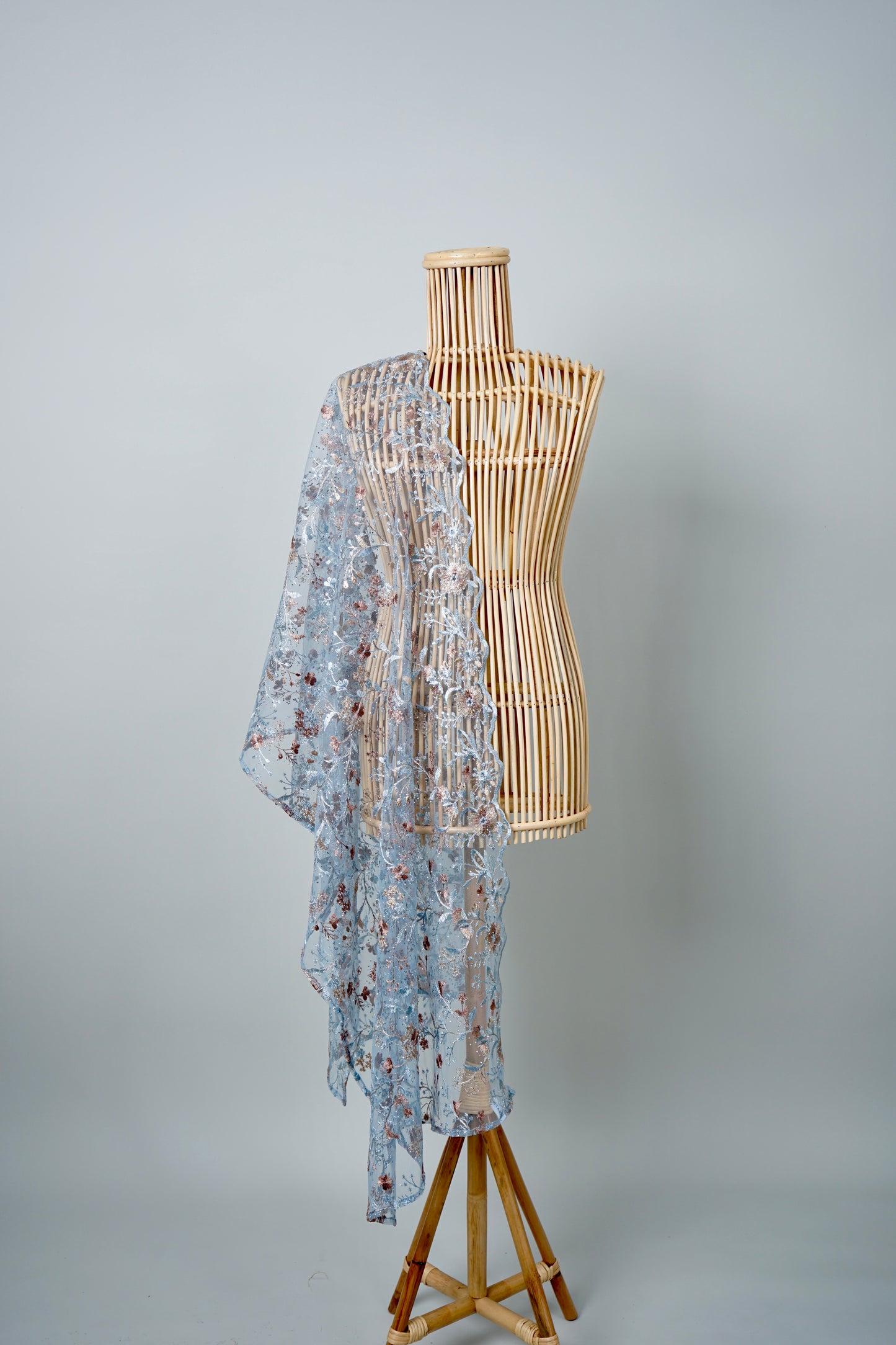Azalea Bejewelled Selendang in Sterling Blue