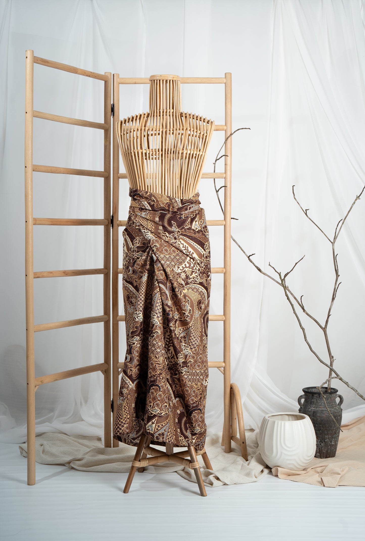 Gemersik Non-Slit Instant Batik Pareo in Brown