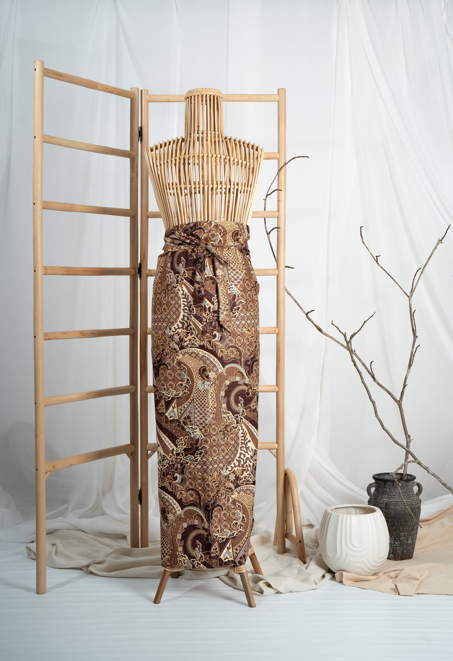 Gemersik Non-Slit Instant Batik Pareo in Brown
