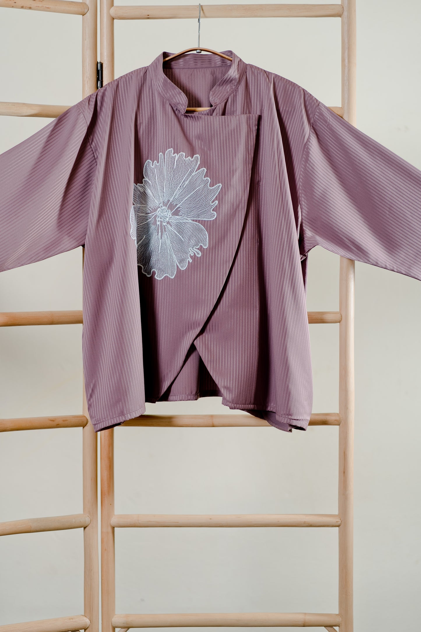 Kuntum Janggan Boxy Top in Lilac
