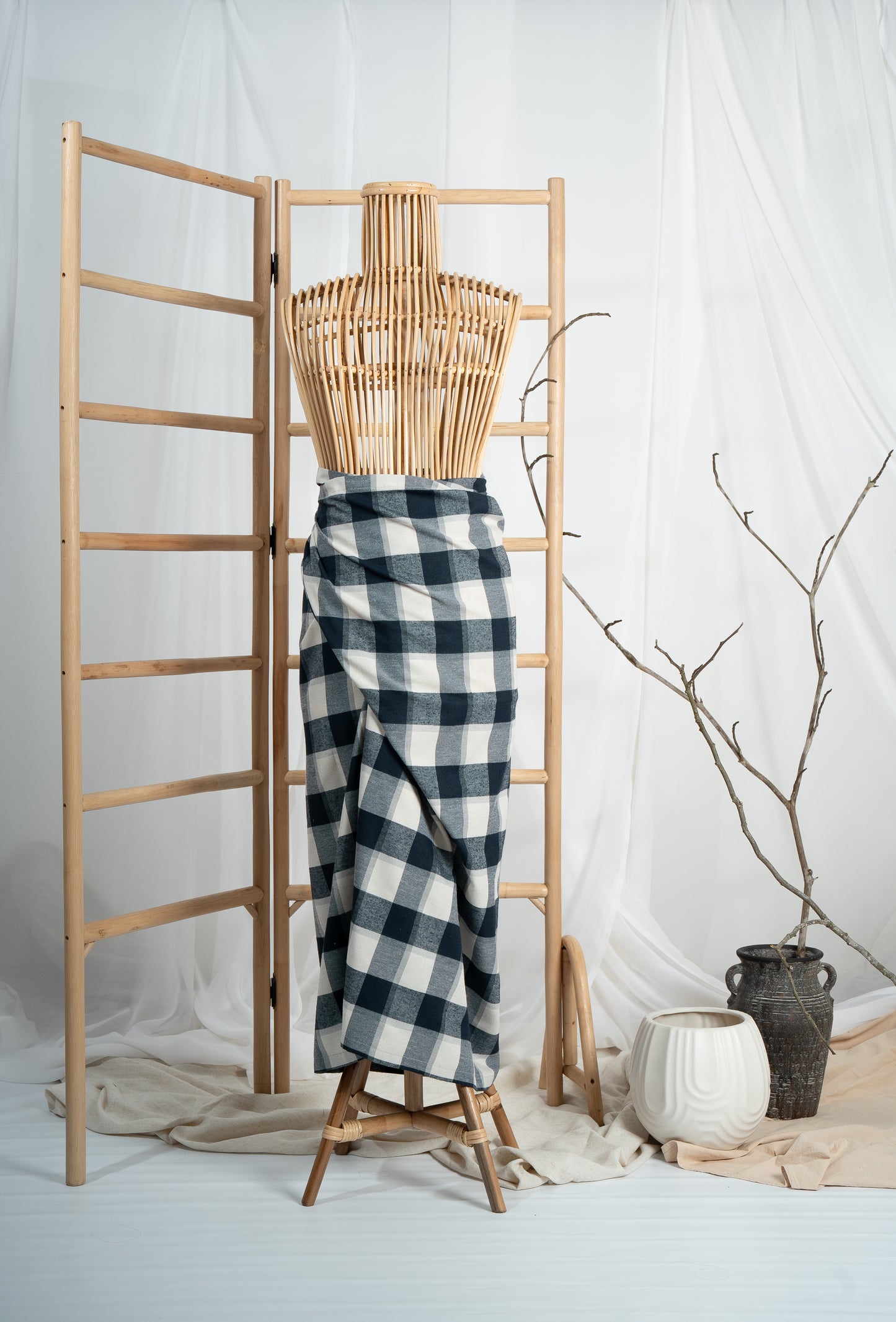 Sejiwa Non-Slit Instant Pareo in Checkered
