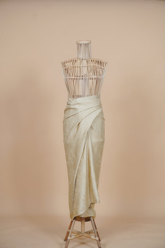 Indah Non-Slit Instant Embossed Pareo in Beige