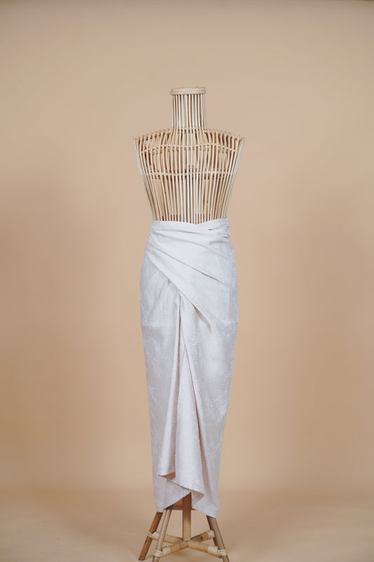 Indah Non-Slit Instant Embossed Pareo in Ivory Blush