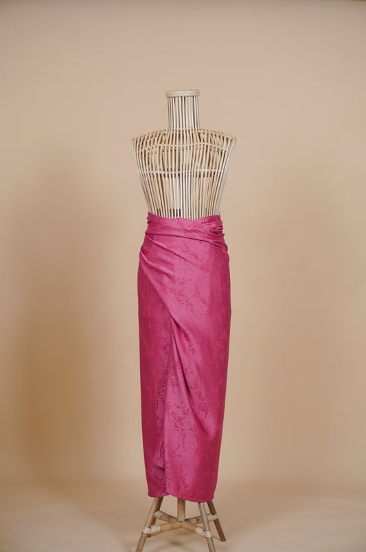 Indah Non-Slit Instant Embossed Pareo in Rose